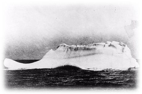 Fotografia histórica de um iceberg
